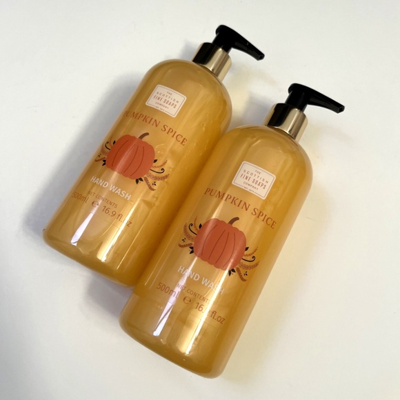 2-Pack Pumpkin Spice Hand Wash Soap 16.9oz 500ml Scottish Fine Soaps Autumn Fall - Picture 2 of 3